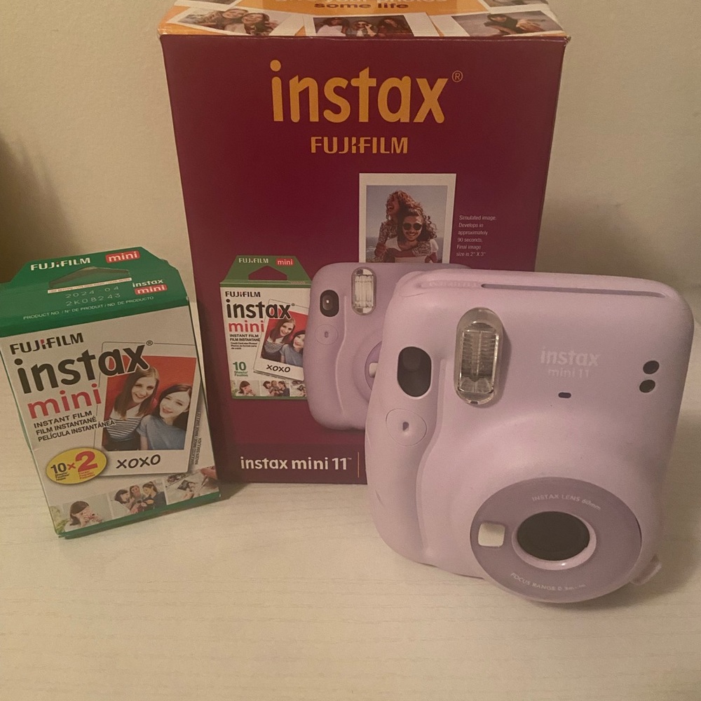 Fujifilm Instax Mini 11 Instant Film Camera, Lilac Purple instax Mini